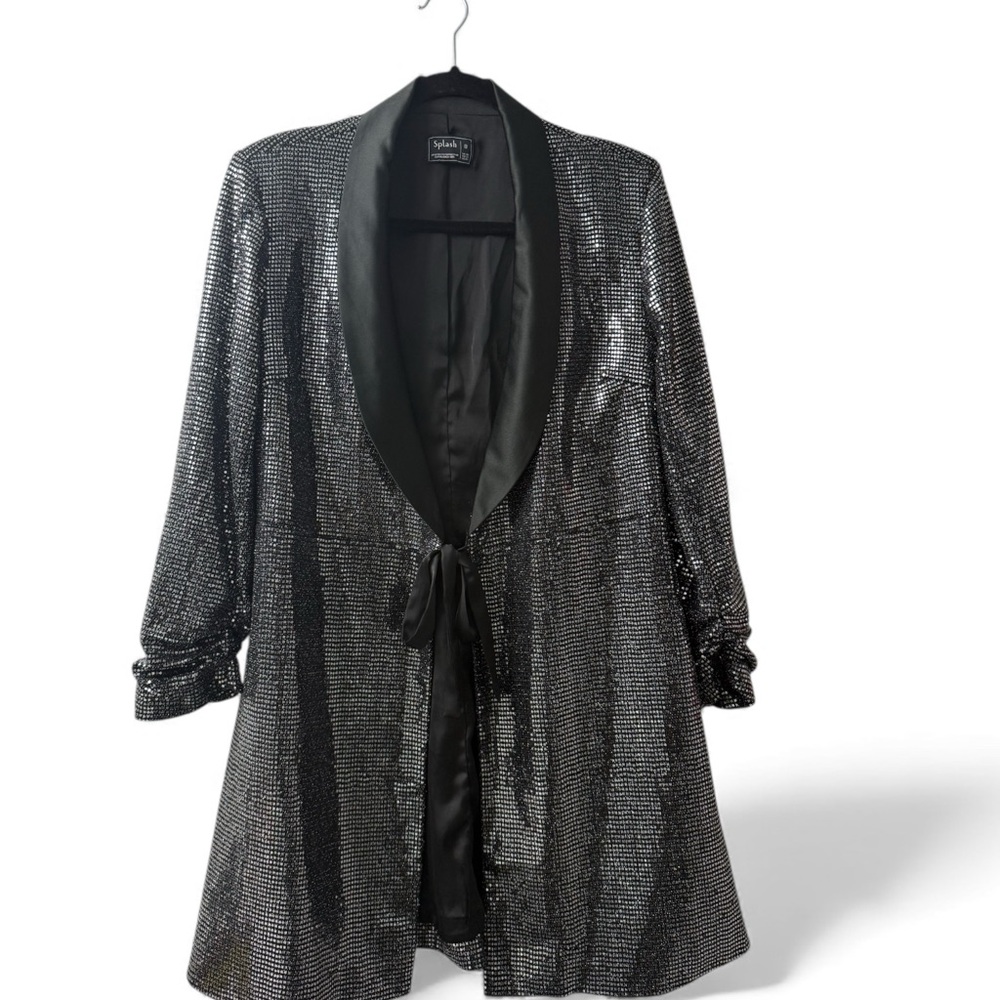 Splash Black Sequin Robe - Picture 3 of 8